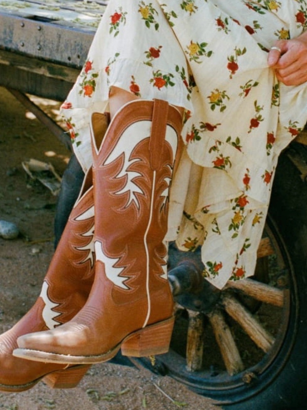 Tecovas Annie Pecan Bone Snip Toe Cowgirl Boots